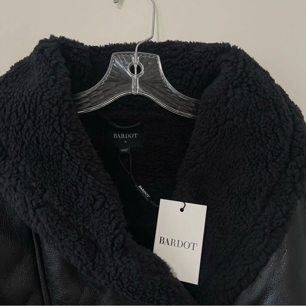Bardot Dasha Vegan Leather Jacket In Black - Picture 9 of 10